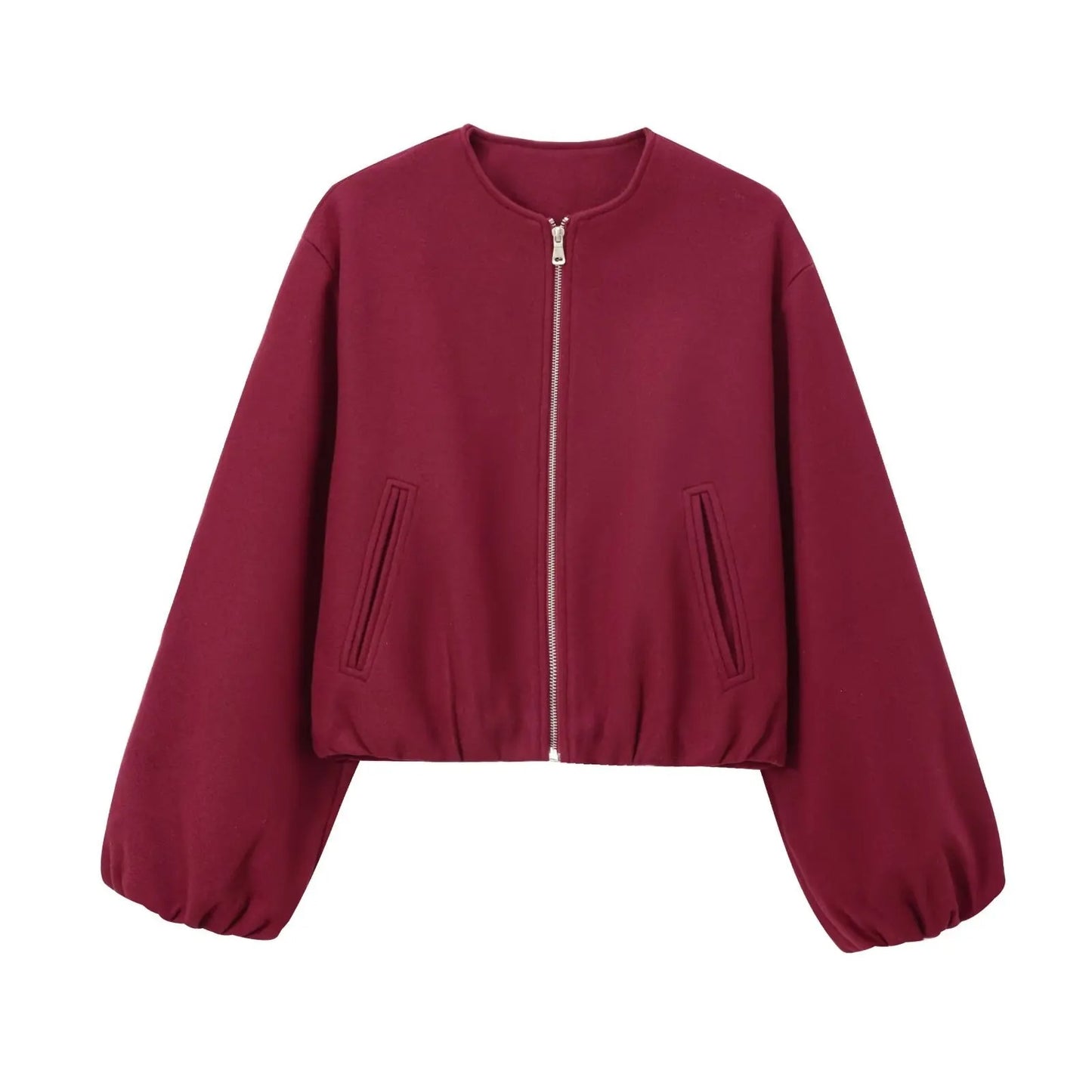 Amajé Luxe Bomber Jacket – Minimalist Cropped Fit