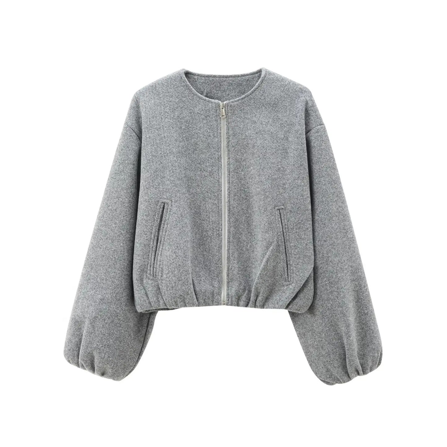 Amajé Luxe Bomber Jacket – Minimalist Cropped Fit