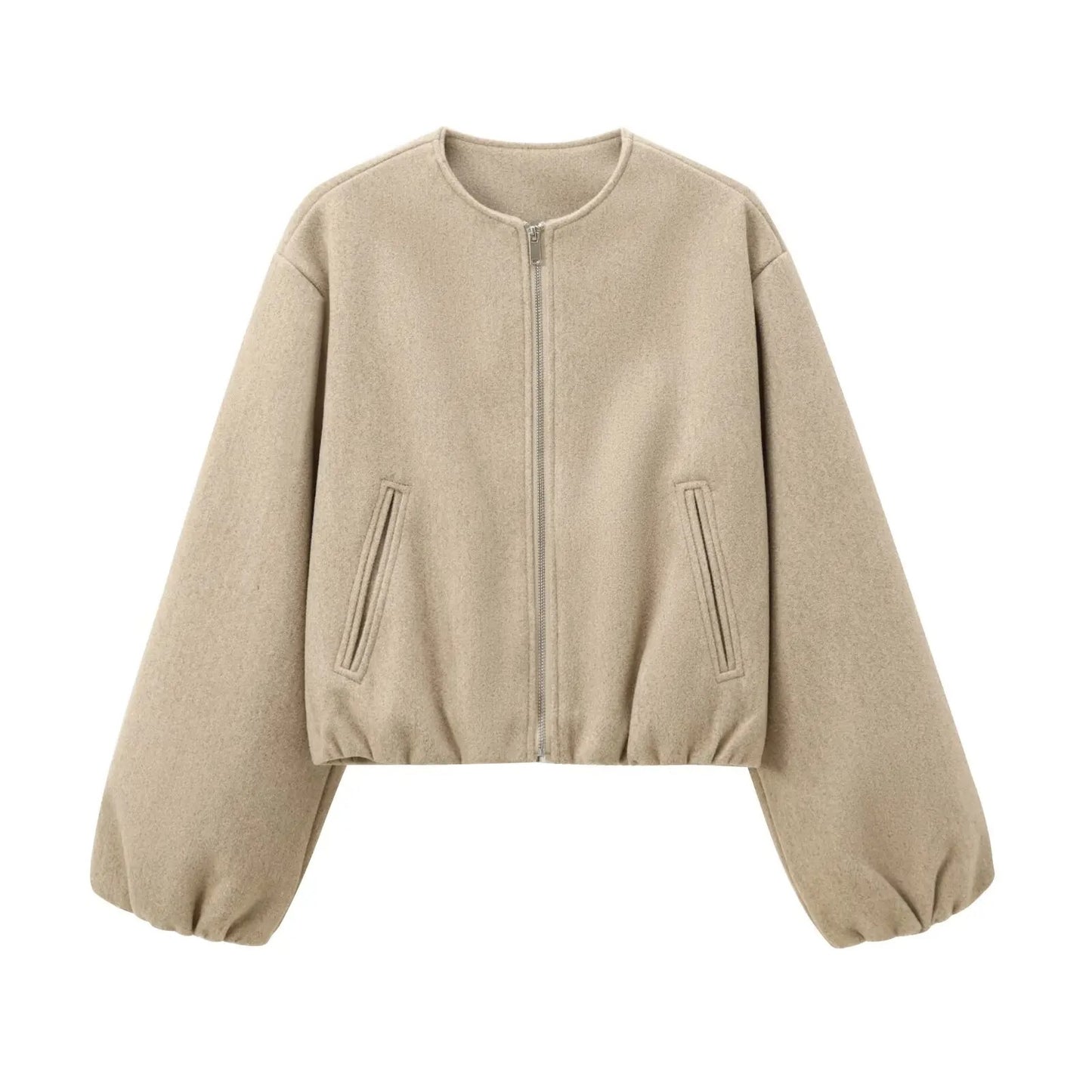 Amajé Luxe Bomber Jacket – Minimalist Cropped Fit